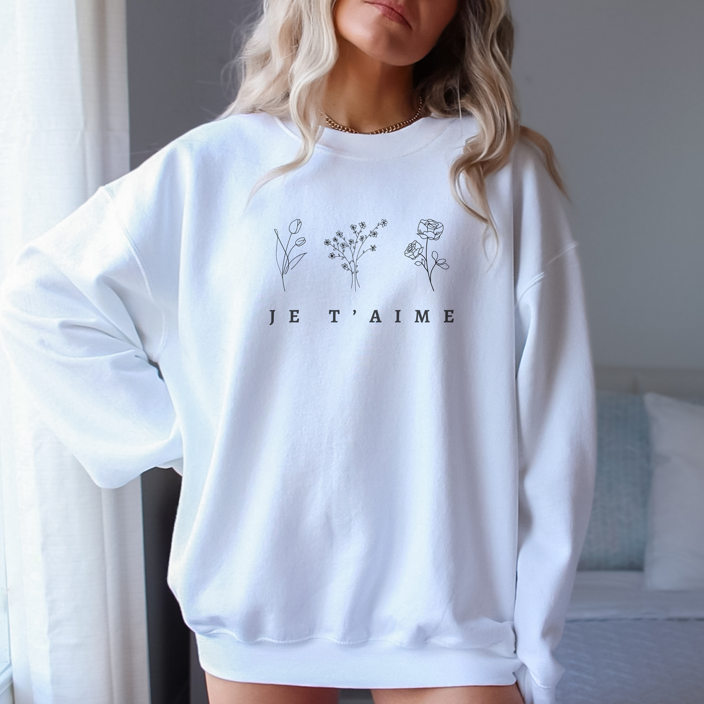 Je T’ Aime (I love You) Crewneck Sweatshirt