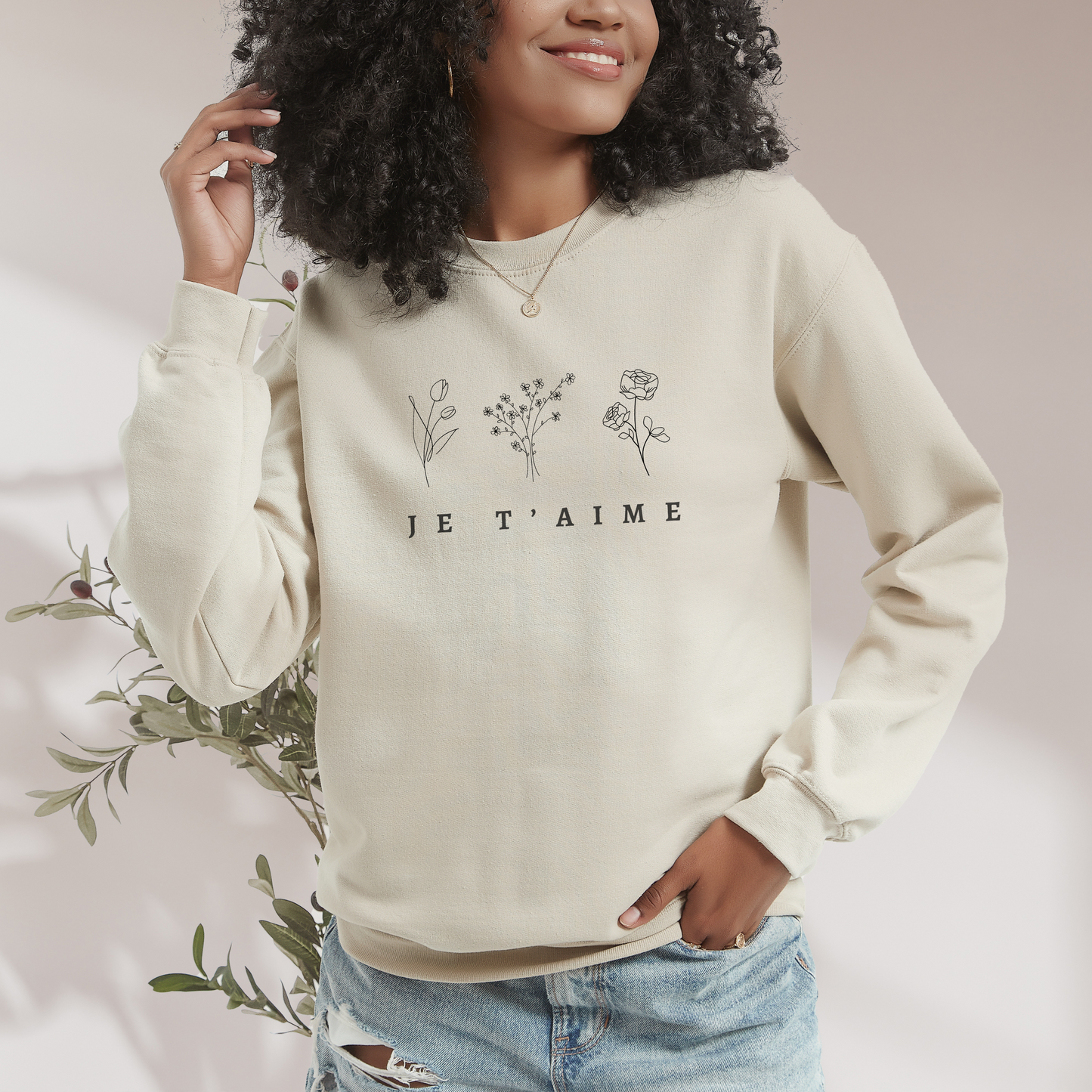 Je T’ Aime (I love You) Crewneck Sweatshirt